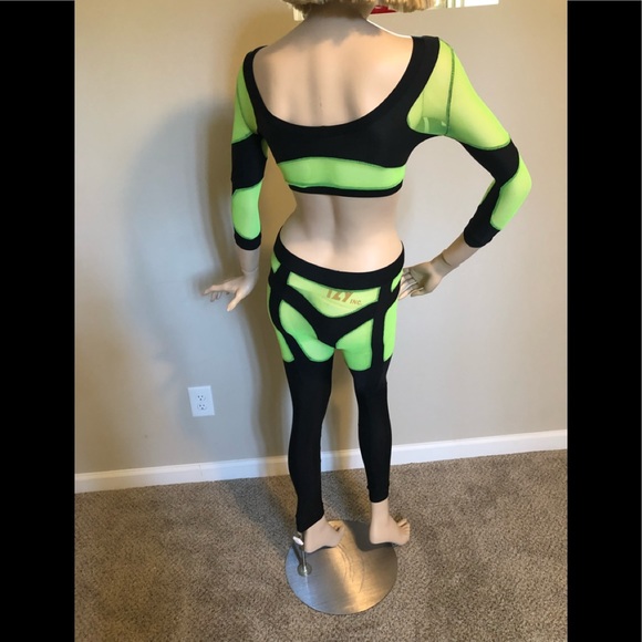 Simon Preen. Green / black Leggings Set - Picture 6 of 6